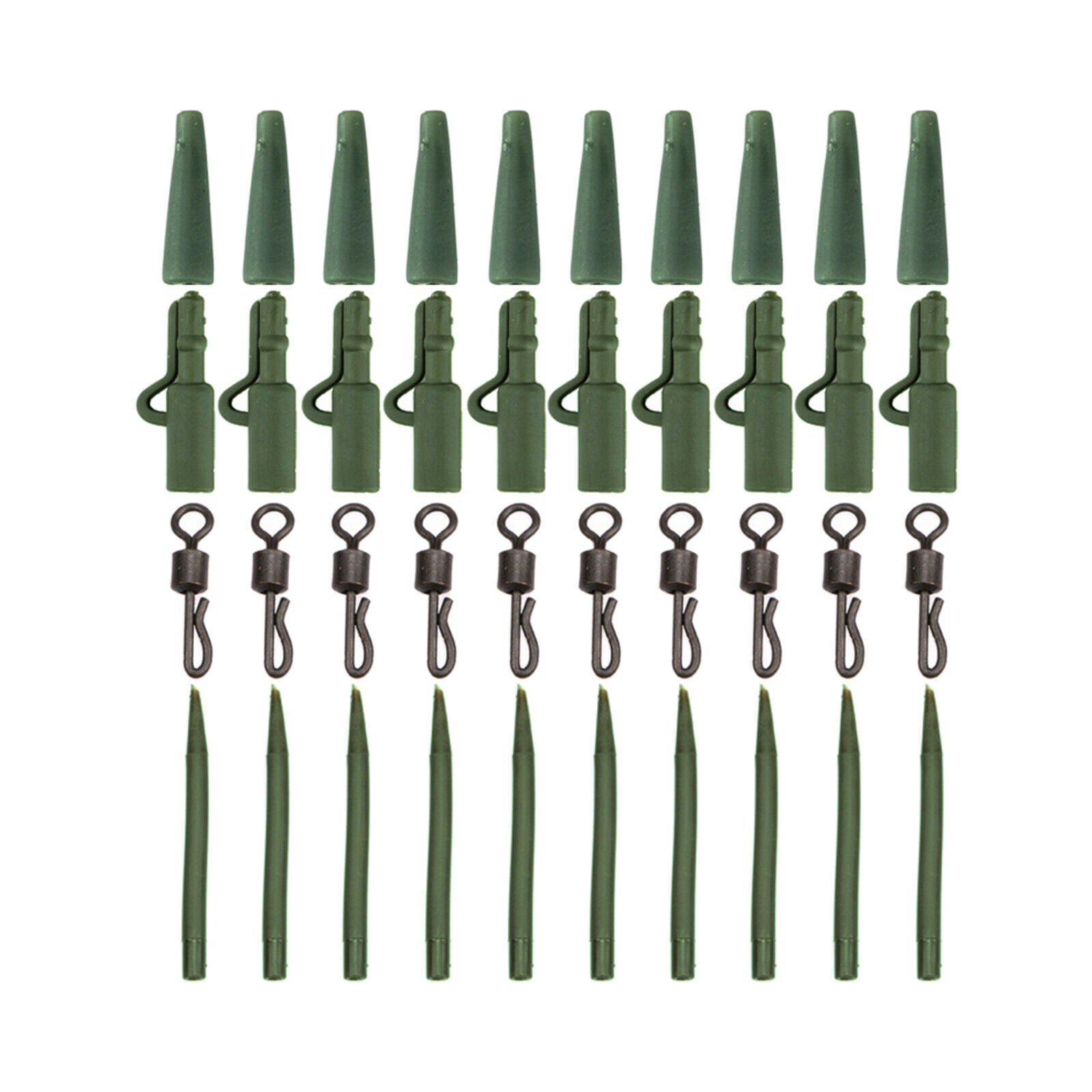 40-in-1 Carp Fishing Tackles Assorted Sizes Rolling Swivels Angler Equipment