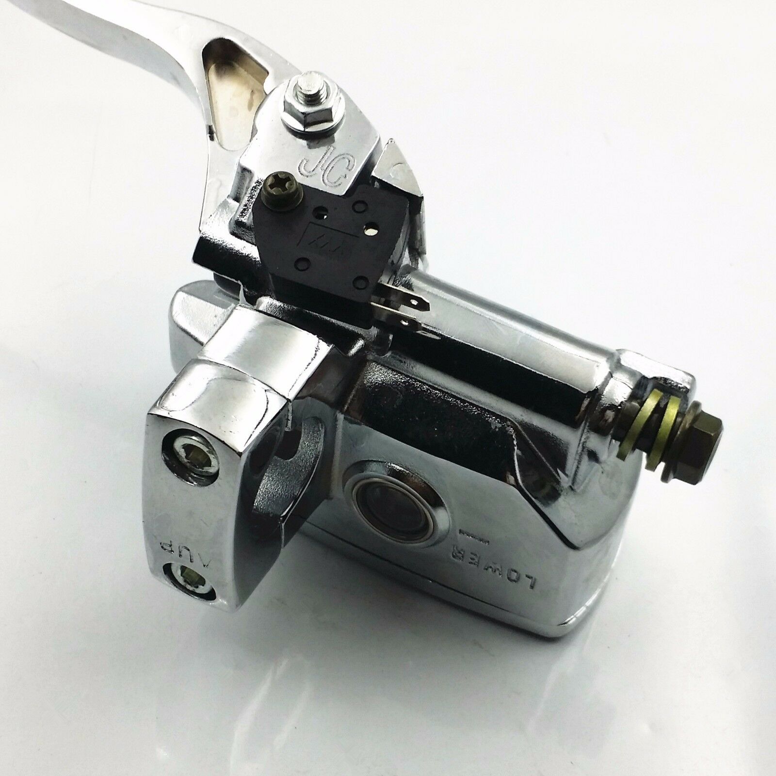 Chrome 1" 25mm Handlebar Reservoir Brake Hydraulic Clutch Master Cylinder Lever