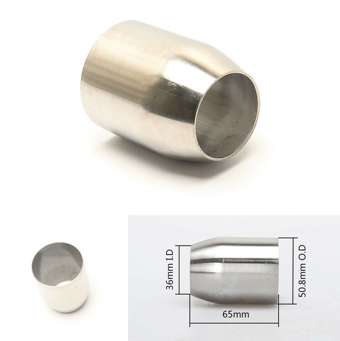 36mm-51mm Motorcycle Scooter Exhaust Adapter Connecting Pipe Welding Head Metal