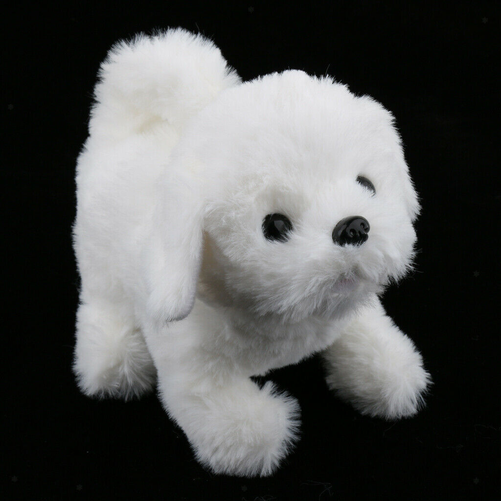 Smart Plush Dog Robot Puppy Kids Interactive Toys White Bichon Frise