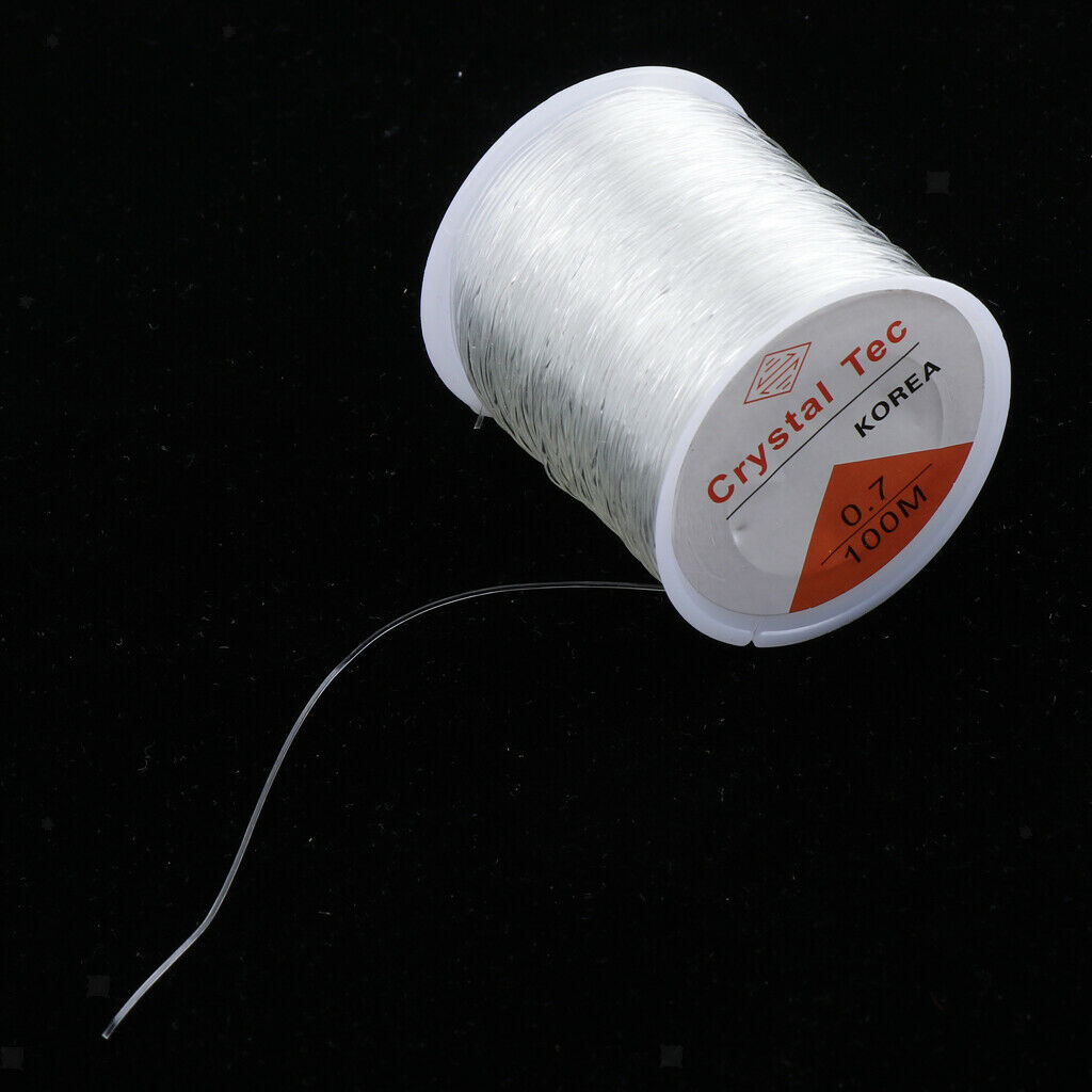 100m / Roll Crystal Elastic Stretch Beads Thread Cord String DIY Craft-0.7mm