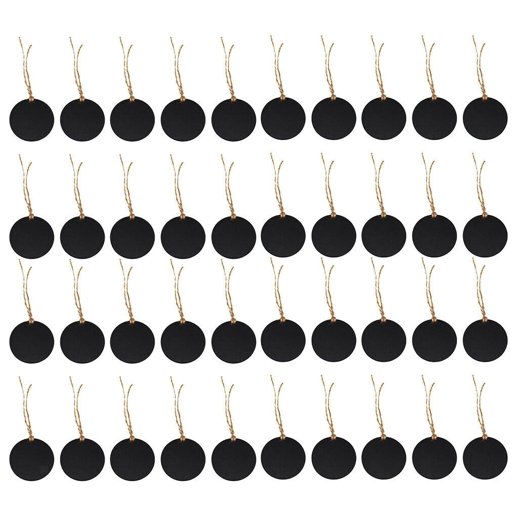 40pcs Mini Small Hanging Chalk Board Blackboard Memo Home Party Sign Packs