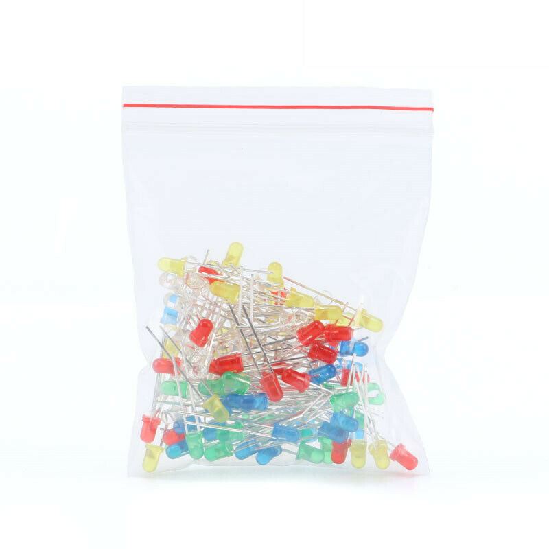 100pcs 3mm Bright LED Light Emitting Diode Component Kit for PCB Circuit