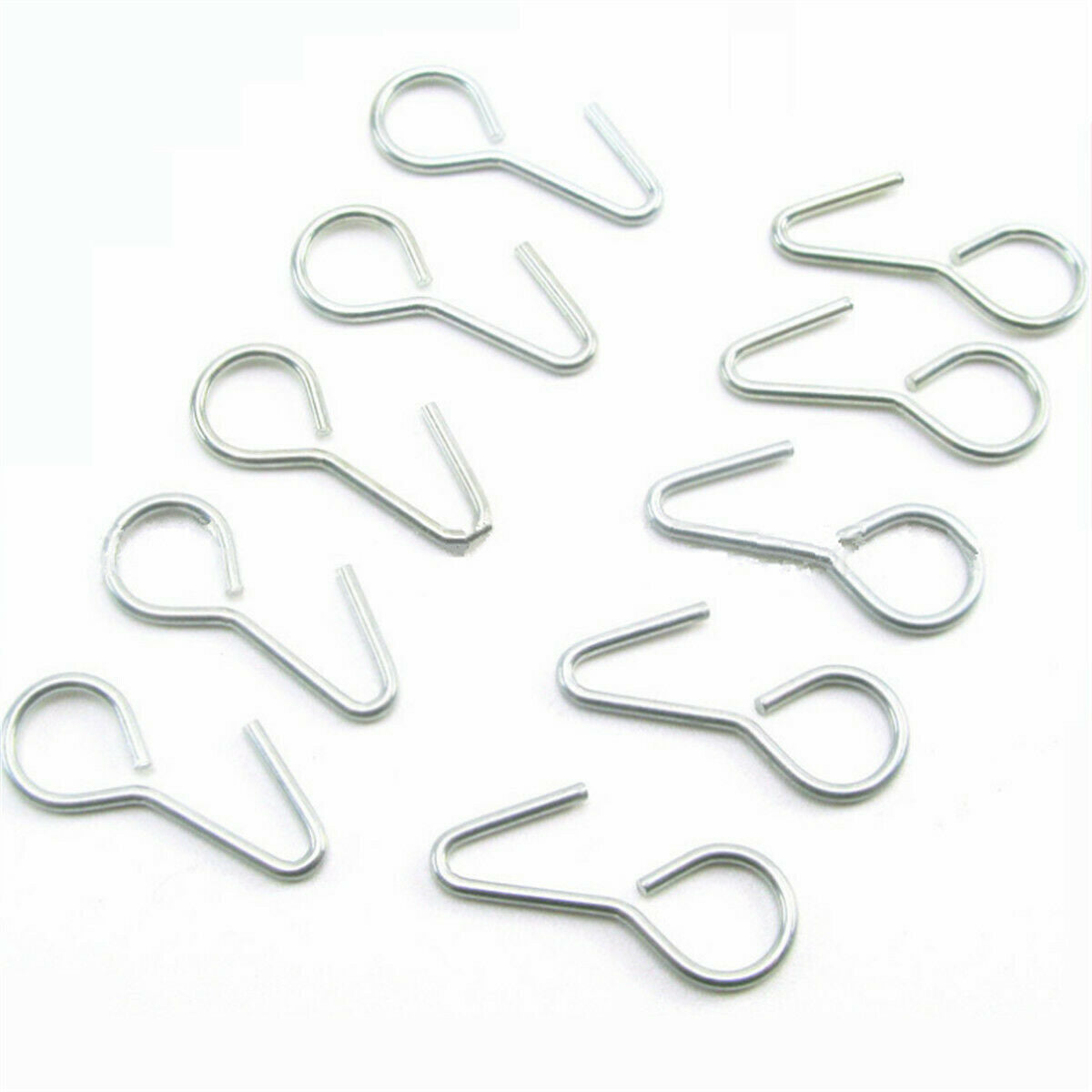 100X 1.5*28mm Metal Ring Tail S-Hooks For General Car Truck SUV Auto Seat Covers