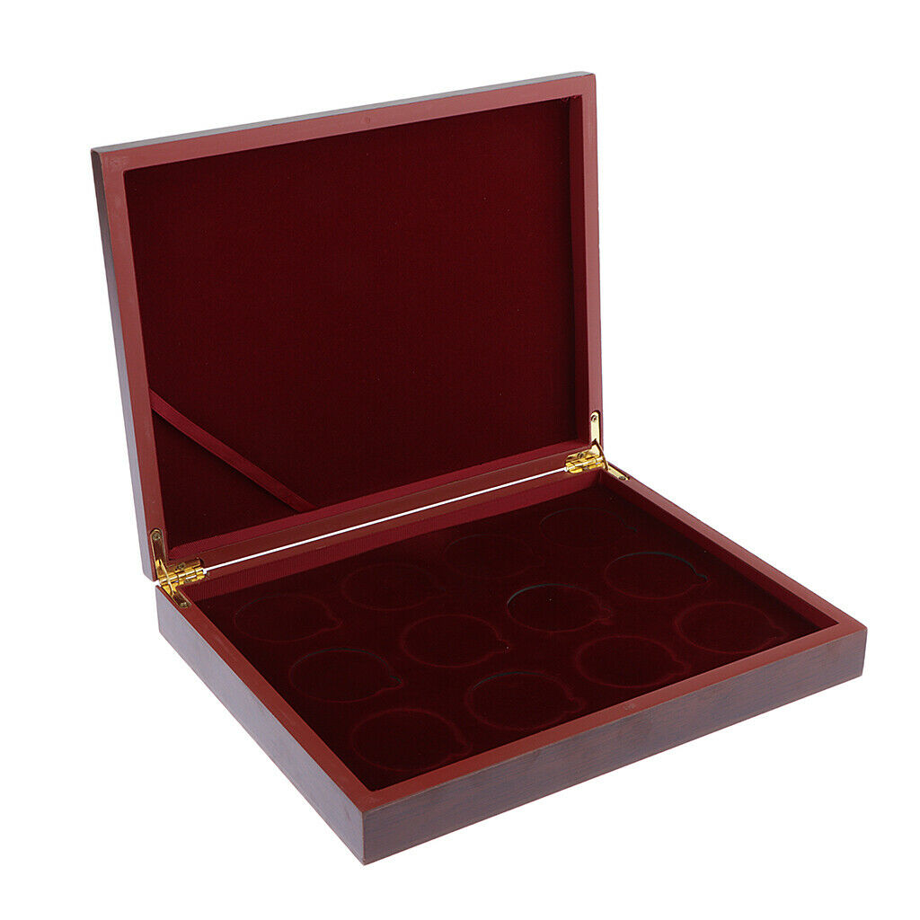 Classic Panda Wooden Military Challenge Coin Box Storage, Coins Medal Display