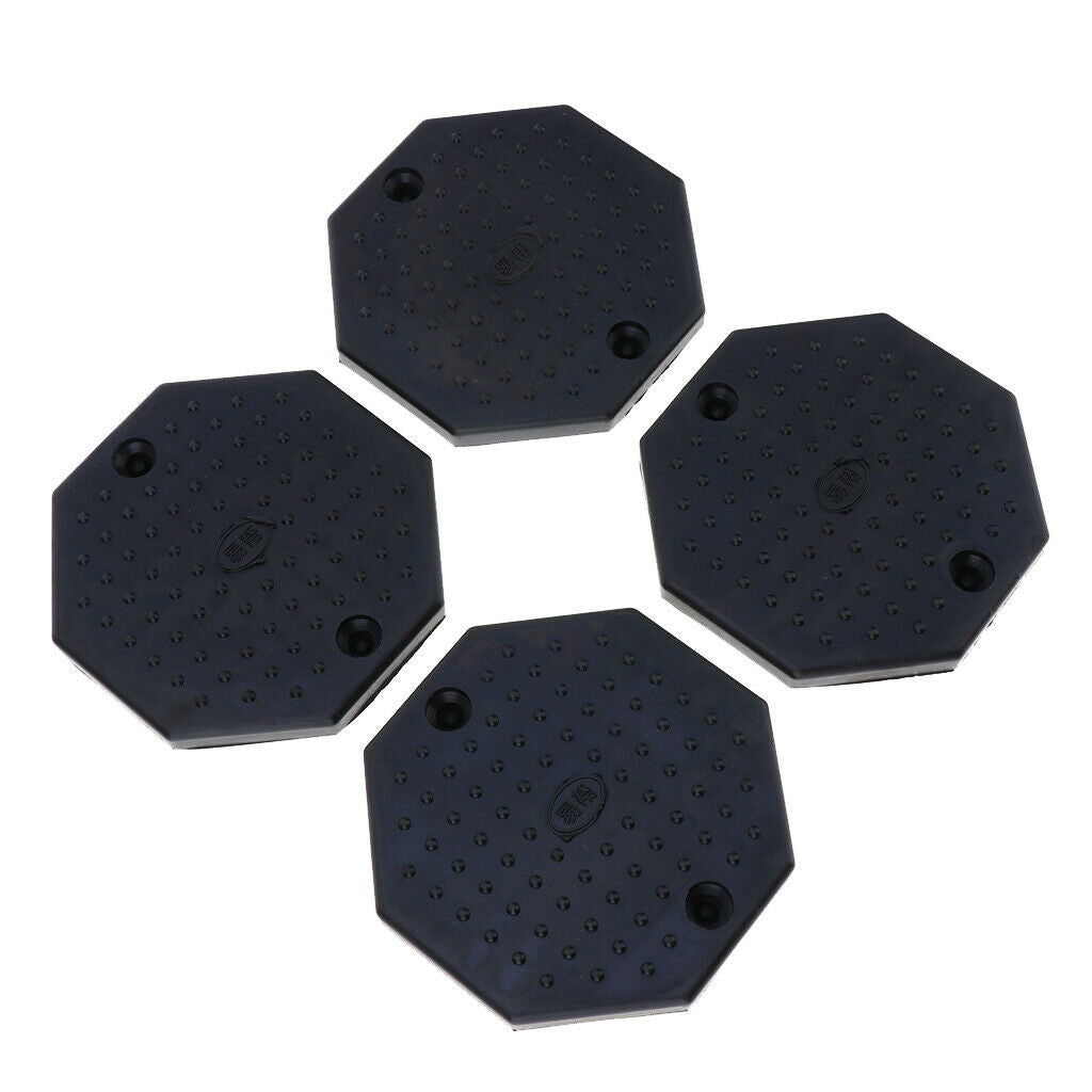 4PCS Heavy Duty Rubber Car Lift Arm Pads Equipment Kit Black Octagon