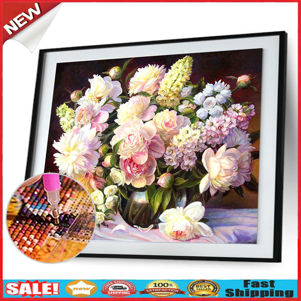 5D DIY Warm Flowers Full Drill Diamond Embroid Painting Cross Stitch Kits @