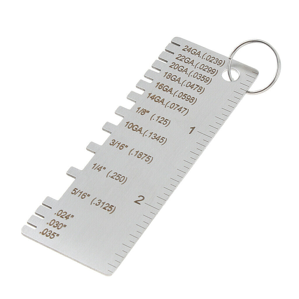 Stainless Steel Sheet Thickness Gauge Welding Gage Soldering Inspection Tool
