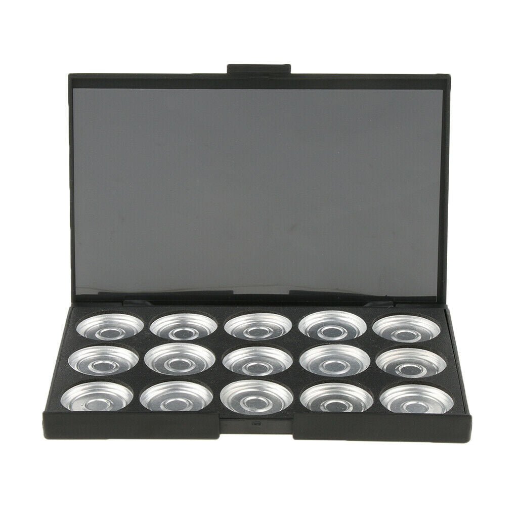 Black Makeup Palette Empty Eyeshadow Blusher Case Cosmetic Collection Small