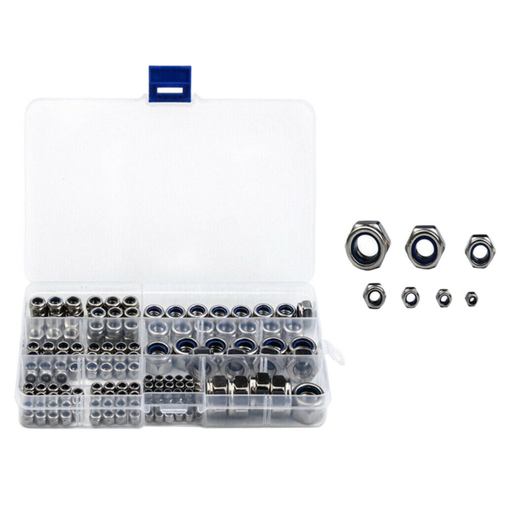 170 Piece M3 Heavy Duty Stainless Steel Locknuts Assortment /