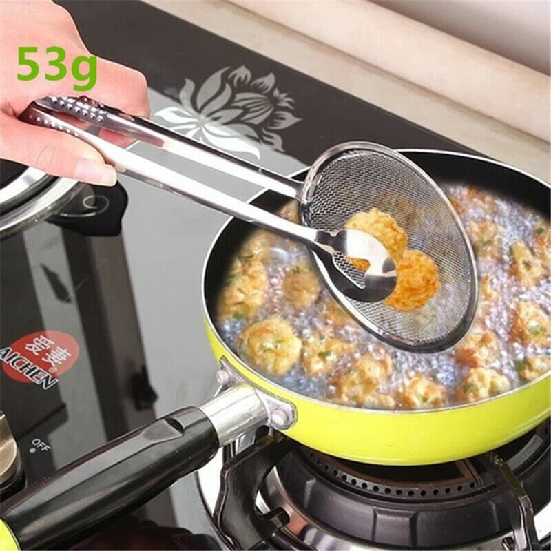 1 Stainless Steel Fried Food Filter Scoop Food Clip and Screen Kitchen To.l8