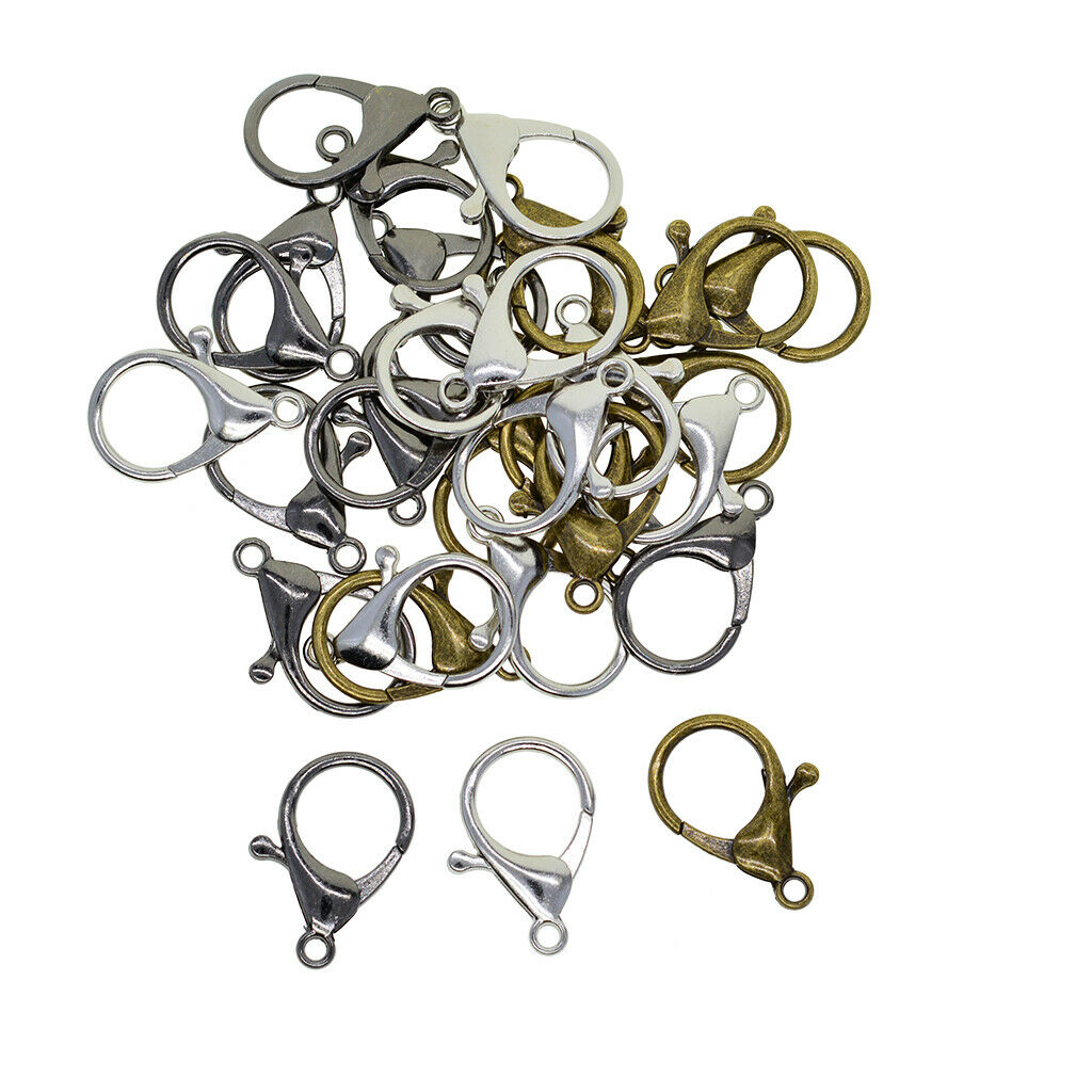 30pc Mix Large Lobster Clasps Alloy Lobster Claw Clasps DIY Jewelry Findings