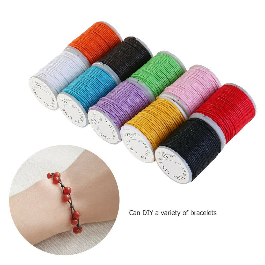 10 Buns Random Color Waxed Cotton Rope Rope For The