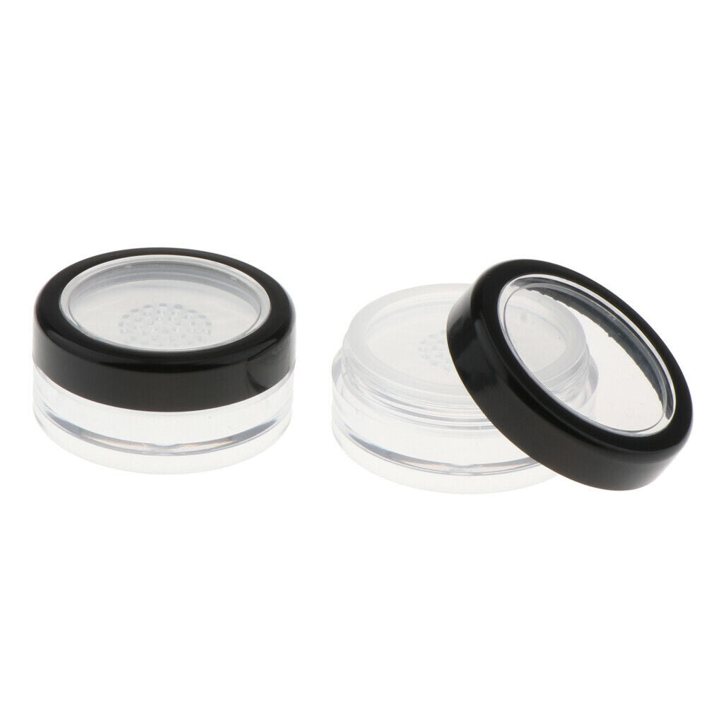 10pcs Loose Powder Container Powder Puff Case Foundation Makeup Storage Jars