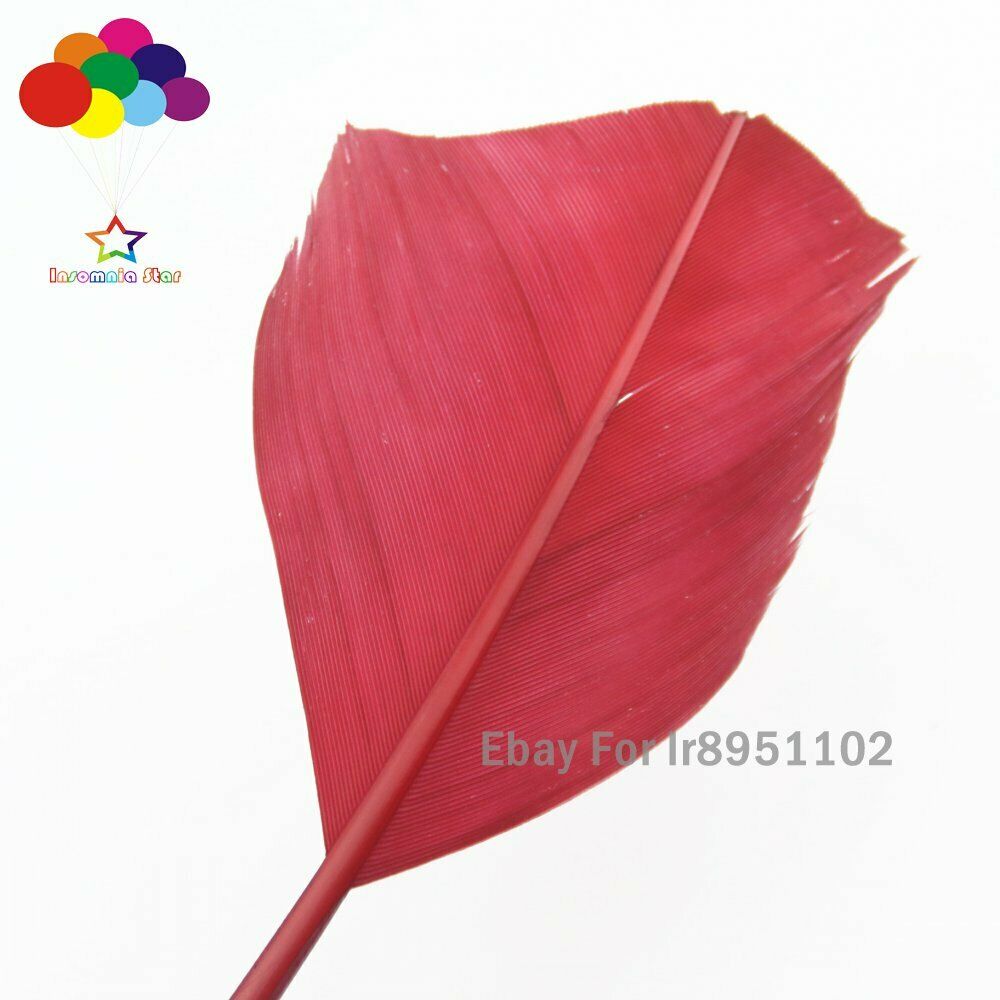Red wine100 pcs 28-35cm turkey wing feathers 11-14inch Plume making Carnival