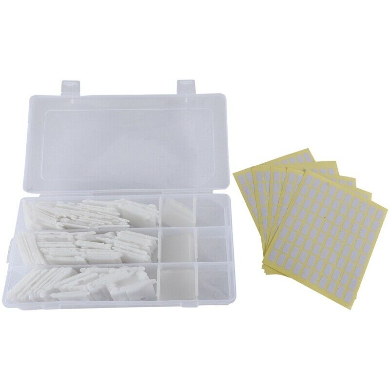1X(Plastic Floss Bobbins and Clear Needlecraft Organizer - 200 Cross-Stitch 2P5)