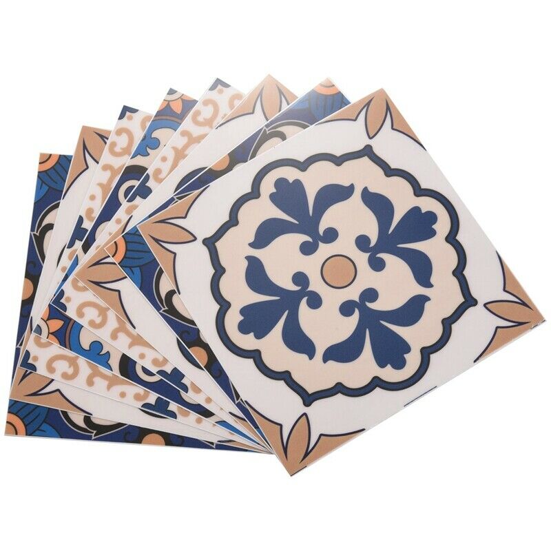 10Pcs Moroccan Style Tile Stickers Waterproof Wall Stickers Bathroom Art DecorG9