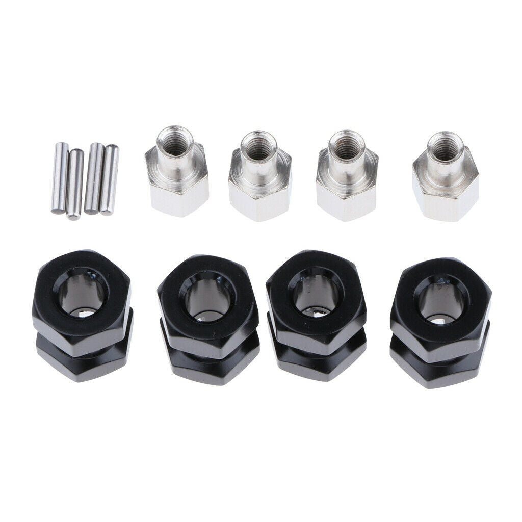 12mm Hex Hub 15-25mm Extension Adapter Combiner for RC Crawler Black