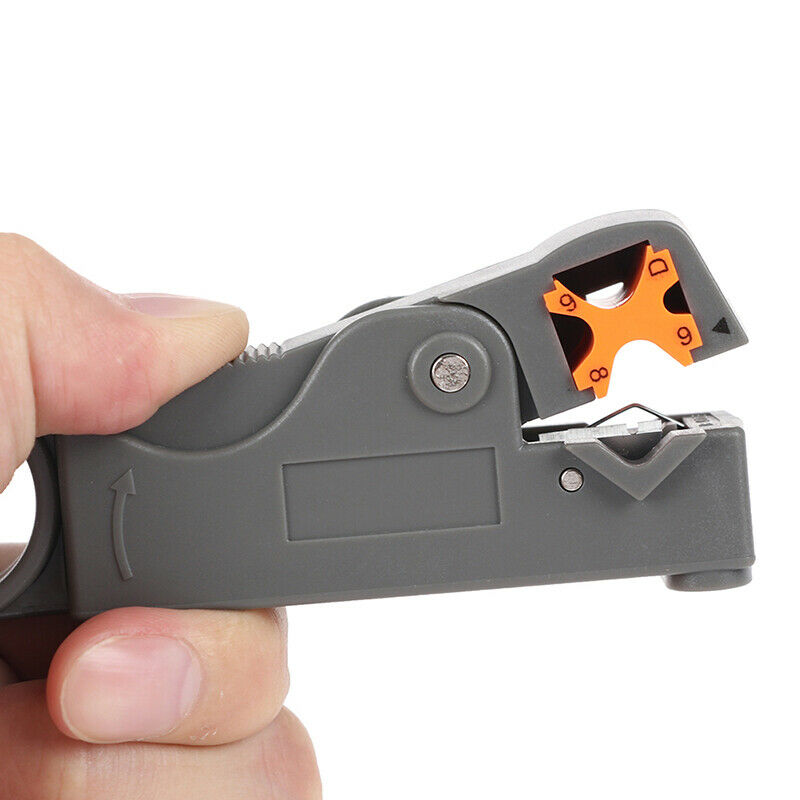 RG6/59 Wire Stripper Cable Cutter Pliers Double Blades Automatic Coaxial Rot WF