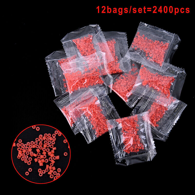 12bags/set=2400pcs Red Fishing Accessories Tackle Rubber Band For Bloodwor.l8