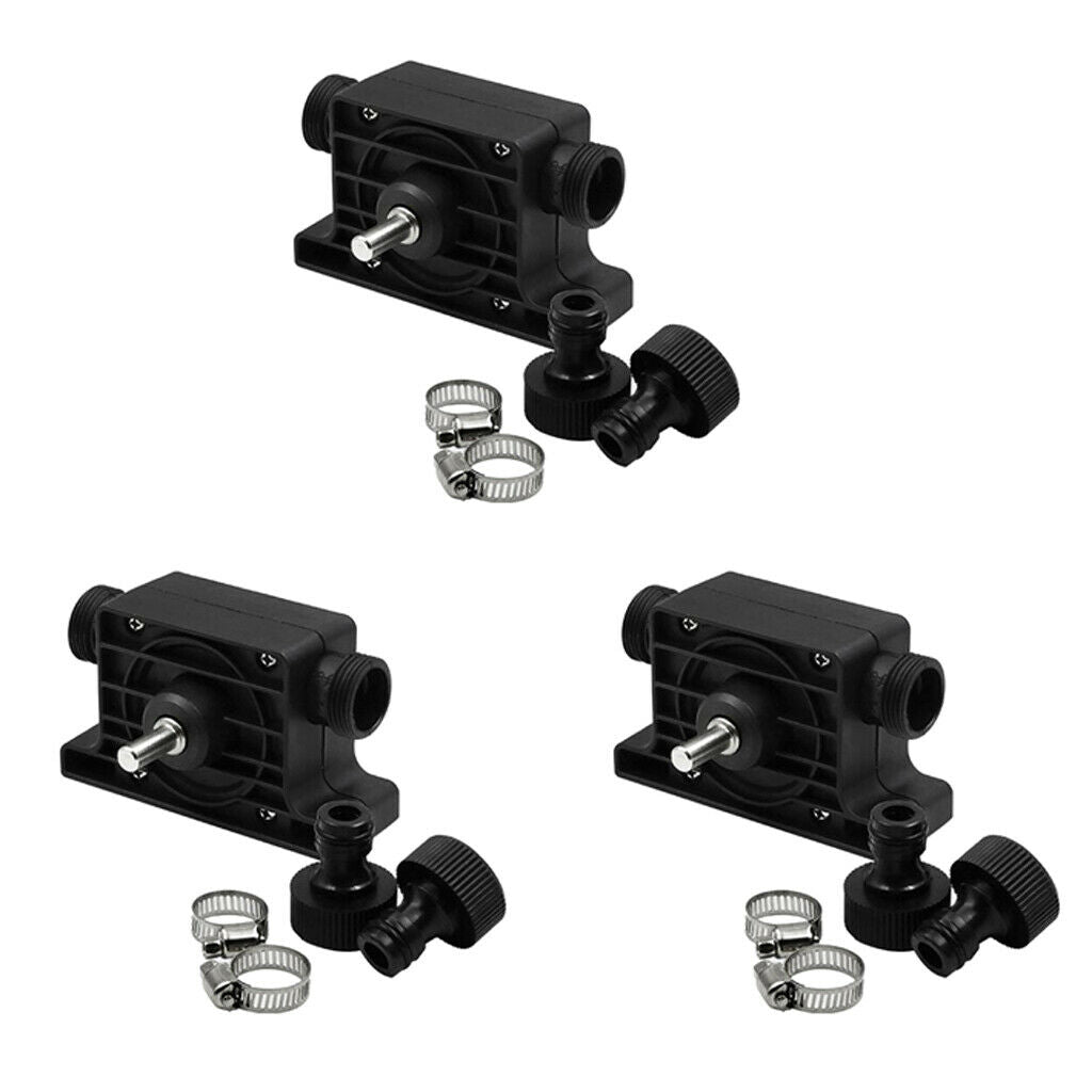 3 Set 8mm Round Shank Plastic Water Drill Pump Micro Self-priming Pump Garden