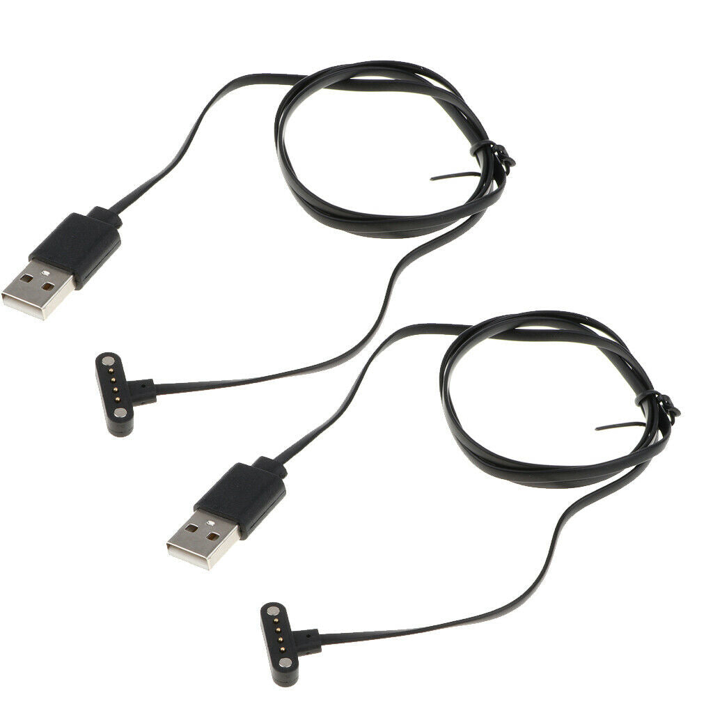 2x Smart Watch Charger Cable for Smart Watch 4 Pins Magnetic Suction Charger