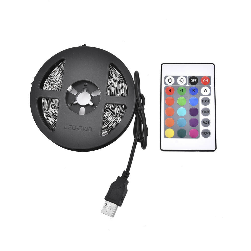 5M LED Strip Lights 5050 5M RGB Light Colour Changing Tape For Cabinet TV DIY