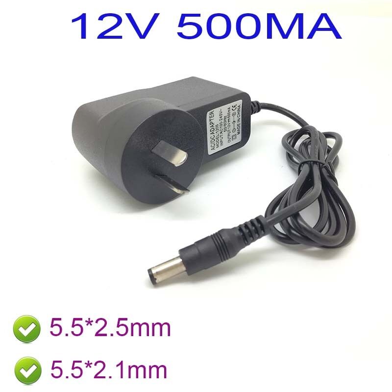 AC 100-240V  Adapter DC 12V 500mA 0.5A Power Supply Charger 5.5 x 2.5MM AU Plug