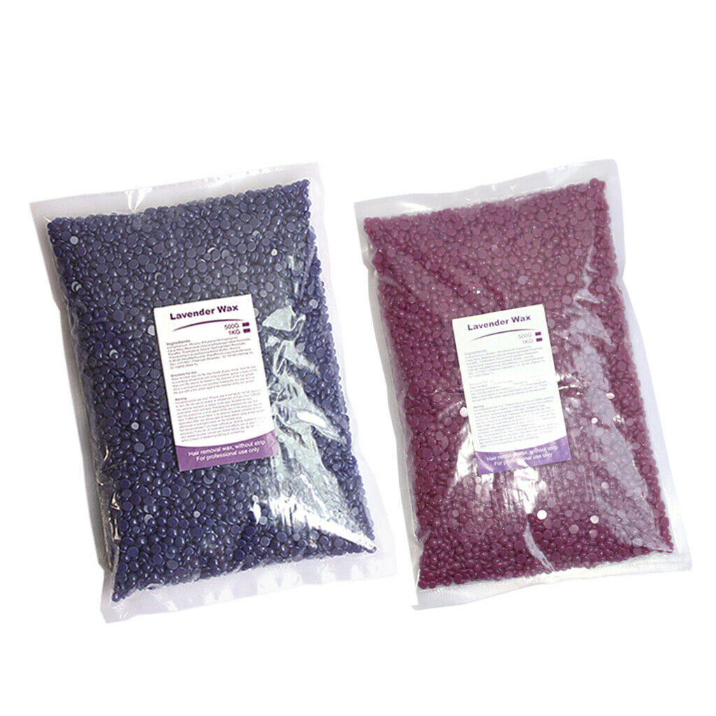 2Bags 1000g Hair Removal Wax Bean Depilatory Waxing Full-Body Facial Armpit Leg