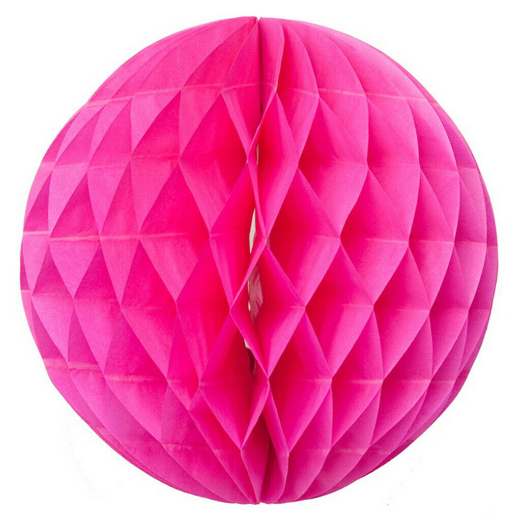 8" Paper Honeycomb Ball Lanterns Garland Wedding Table Party Decor Rose red