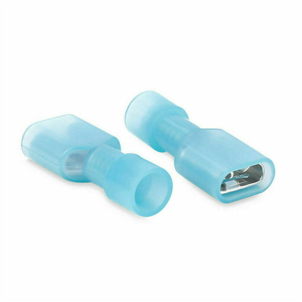 200 Female Insulated Wire Terminal Blue 16-14 Ga AWG Quick Disconnect Connectors