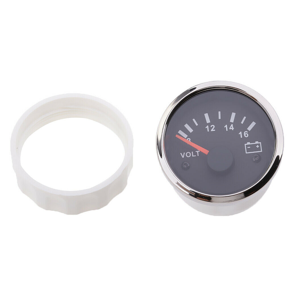 Car Motor 52mm Indicator Volt Voltage Gauge Kit Meter 8-12V