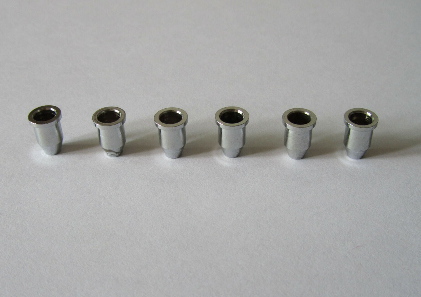 6x Chrome Guitar String Through Body Ferrule 1/4" String Ferrules for Telecaster