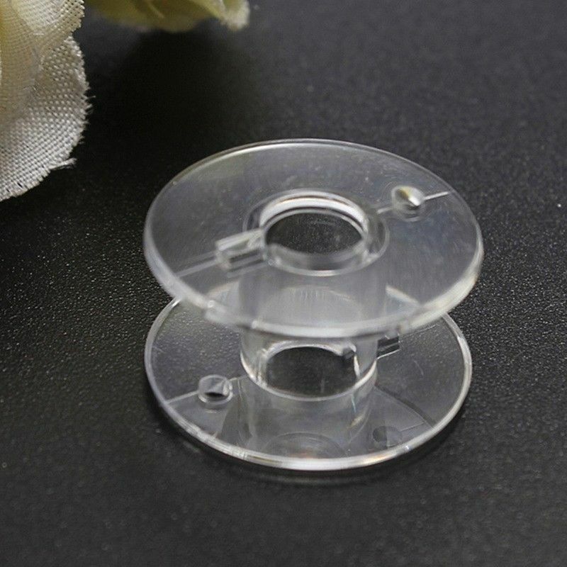 10 X Clear Bobbins - Sewing Machine Plastic Spool UNIVERSAL Fits Most Brands