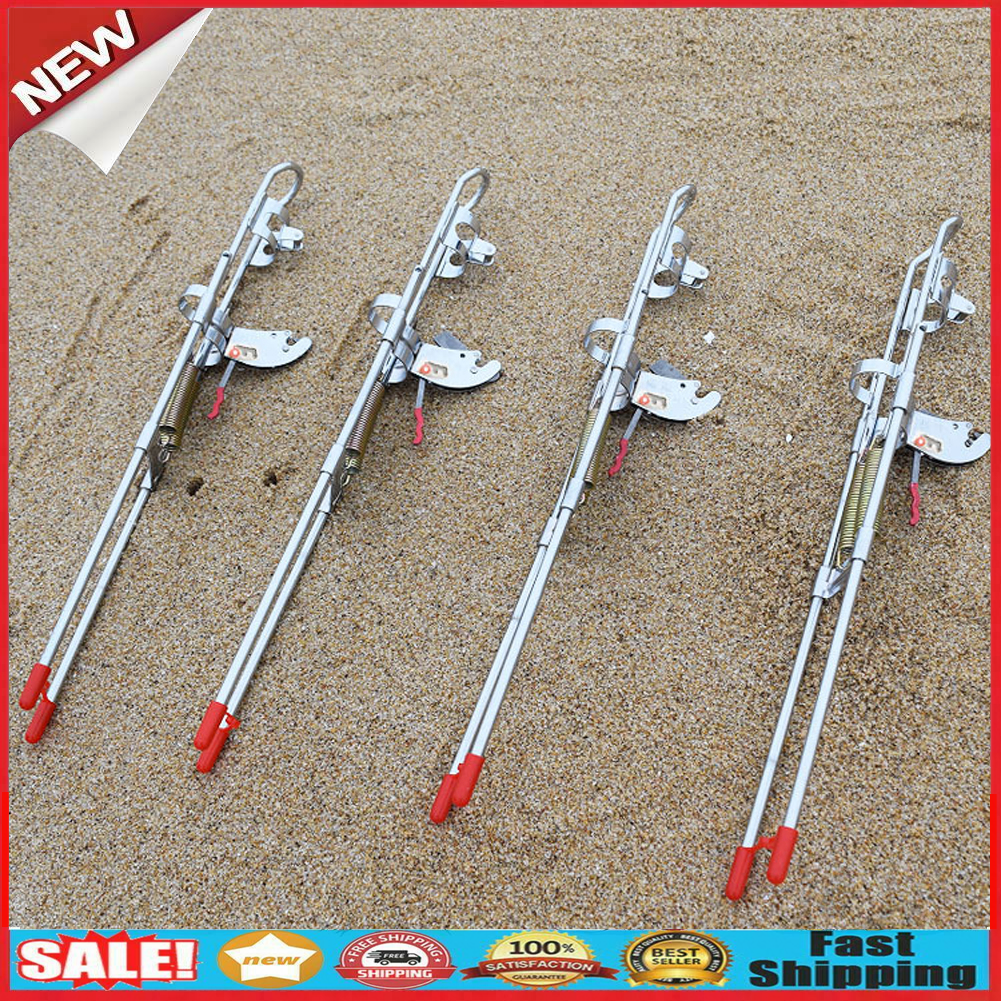 Automatic Fishing Rod Holder Spring Support Sea Pole Ground Insert Bracket @