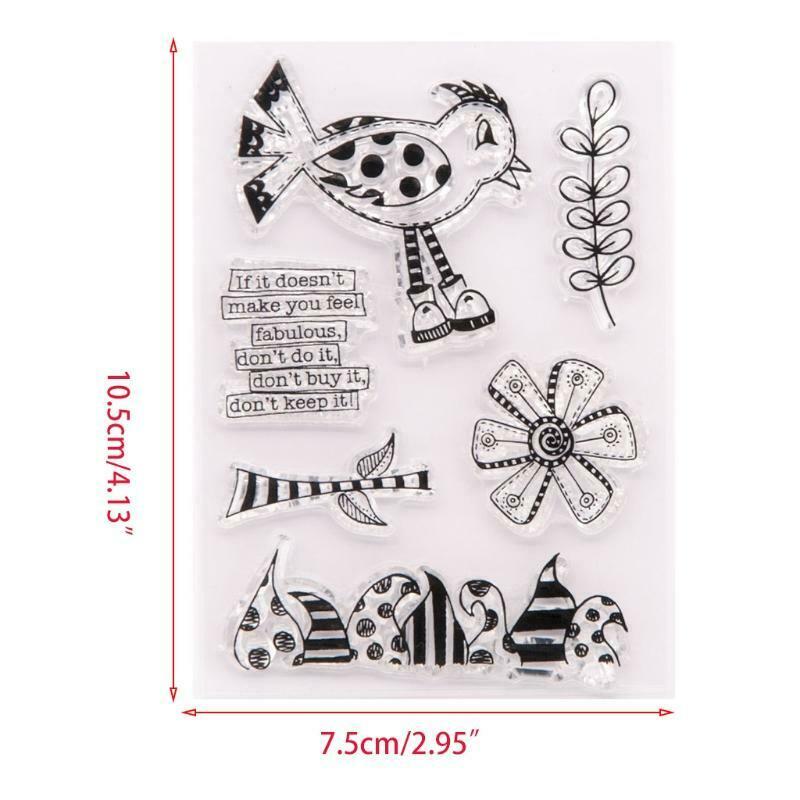 Bird Silicone Clear Seal Stamp DIY Scrapbooking Embossing Photo Album Card Decor