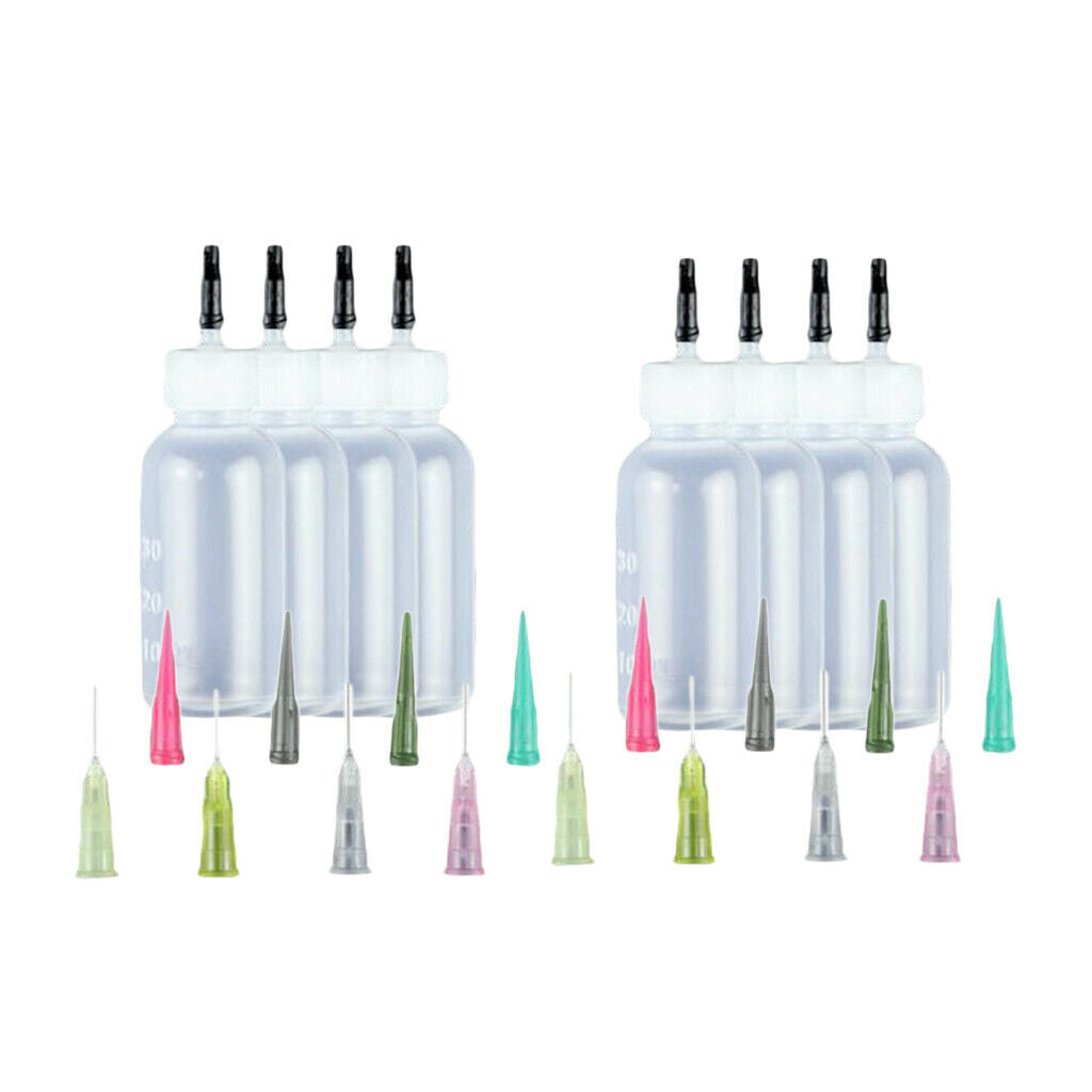 24 Pieces Plastic  Syringe Bottles with Paint Dropper Needle Tips
