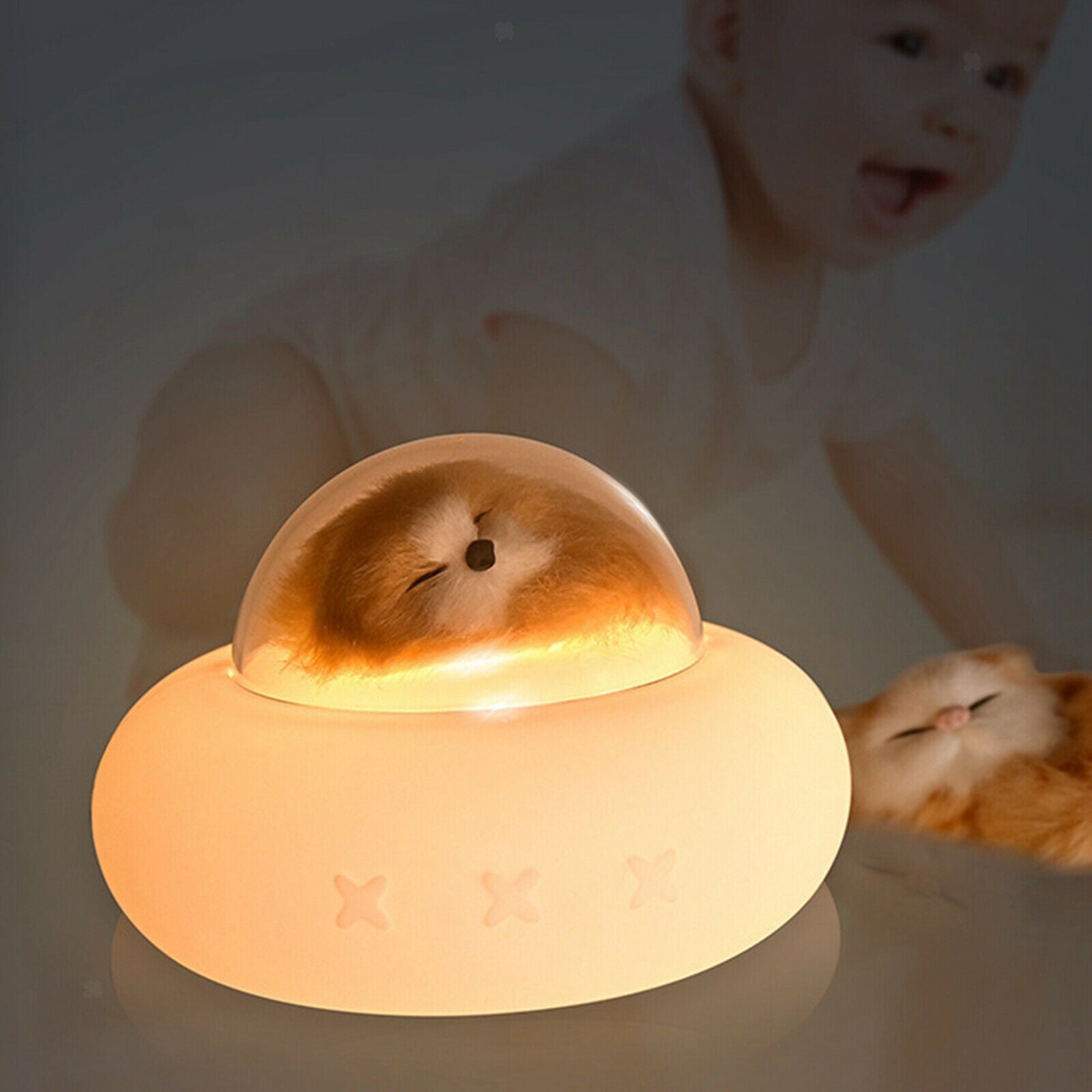 Silicone Night Light Lamp Nightlight Home Kids Gift Toddler Bedroom Dog