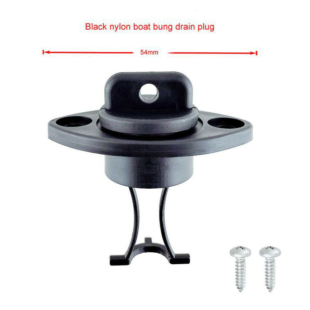 1 Set Marine Boat Drain Plug Transom Kayak Parts Accessories with 2 Screws
