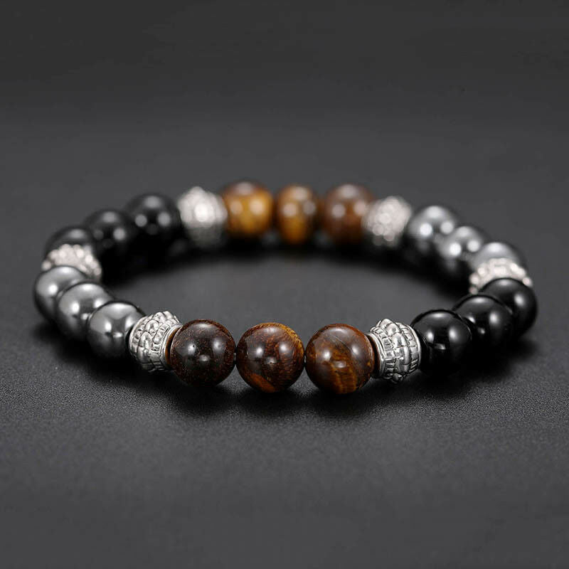 black matte stone tiger eye excellent jewelry matte agate energy stone brace Tt