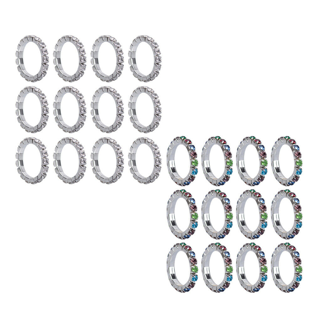 12pcs Elastic Crystal  Unique Engagement Wedding Promise Friendship  -