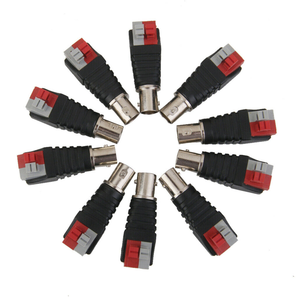 10x BNC Female Connector Cable Adapter Plug Jack Press