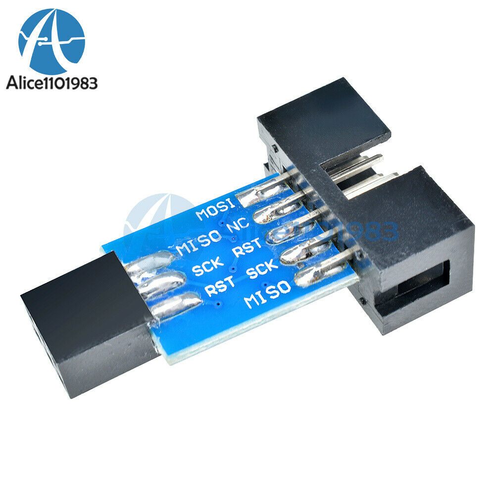 10PCS 10 Pin Convert to Standard 6 Pin Adapter Board ATMEL AVRISP USBASP STK500