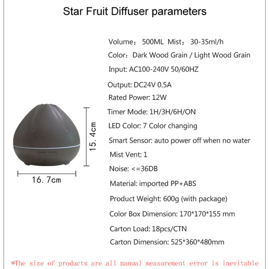 Essential Oil Fragrance Diffuser Humidifier for Office Home Light Brown