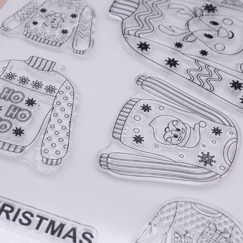 Christmas Sweater Embossing Clear Stamp for Scrapbook Album Paper Card