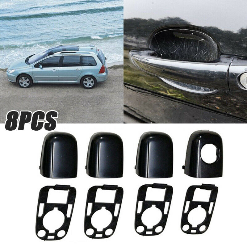 8PCS ABS Door Handle End Cap Cover For Peugeot 307 For C2 C3 Door Hand.l8