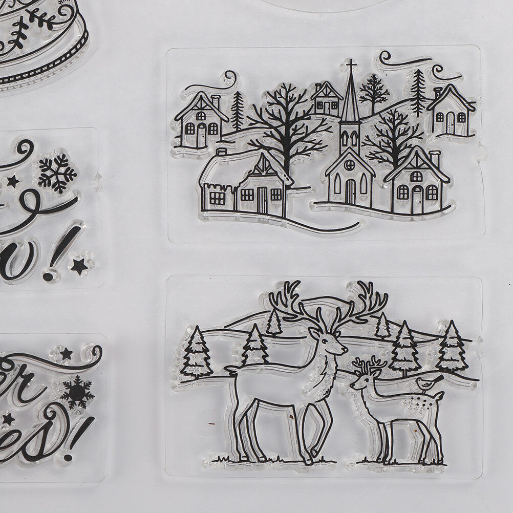 Christmas Crystal ball transparent Silicone Clear Stamp Scrapbook Album De.l8