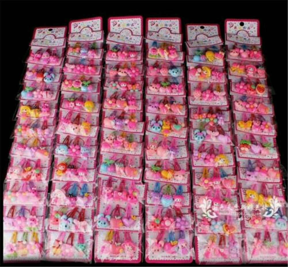 Wholesale 20pcs/Set Mixed Cartoon Baby Kids Girls HairPin Hair Clip Accessoriess