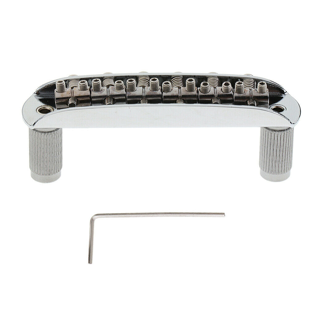 Chrome Guitar Bridge Assembly w/ Screw for Jazzmaster Guitars DIY Parts