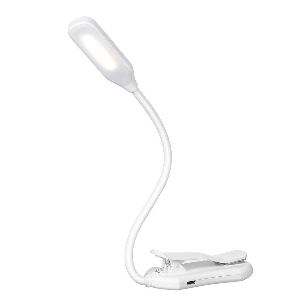 New USB Light Flexible Clip Reading Night Light Table Lamp Desk Bedside Lantern